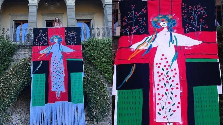 Херсонська мисткиня представила на виставці в Італії свій гобелен