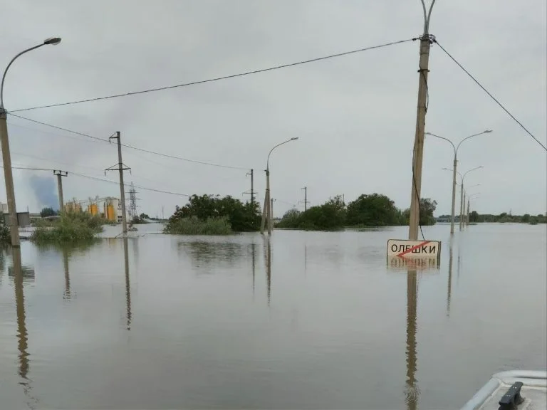 Який вигляд мають окуповані Олешки на Херсонщині через 2 місяці після підриву Каховської ГЕС (відео)