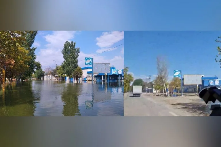 В окупованій Голій Пристані вулицею 1 Травня вже можна проїхати автомобілем