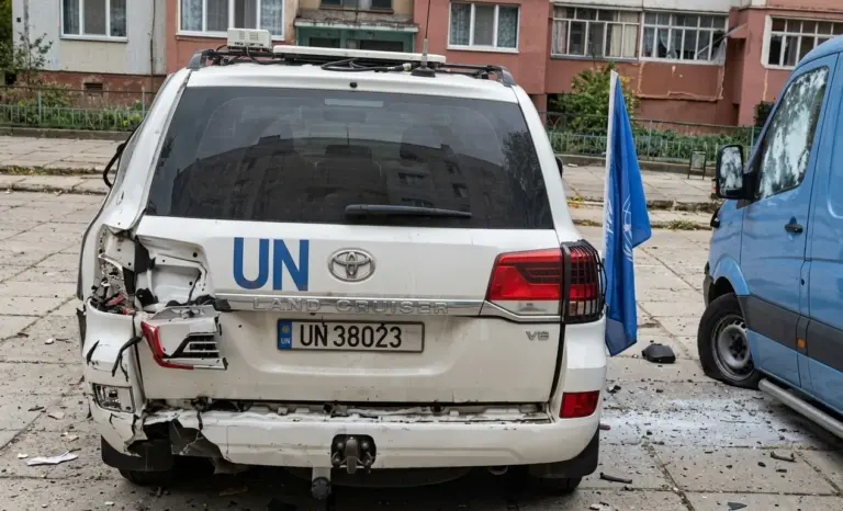 Russians deleted the video of the attack on a UN vehicle in Kherson