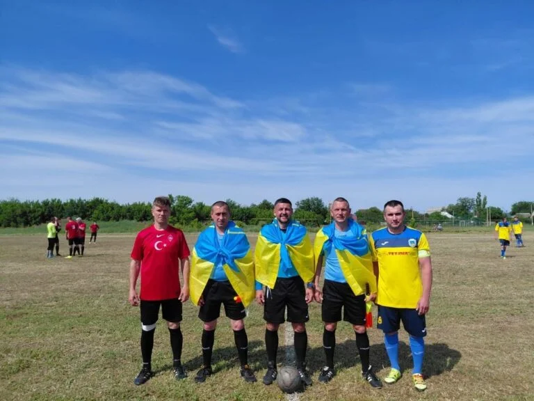 The first stage of the regional football cup took place in Kherson Oblast after the de-occupation Турнір з футболу